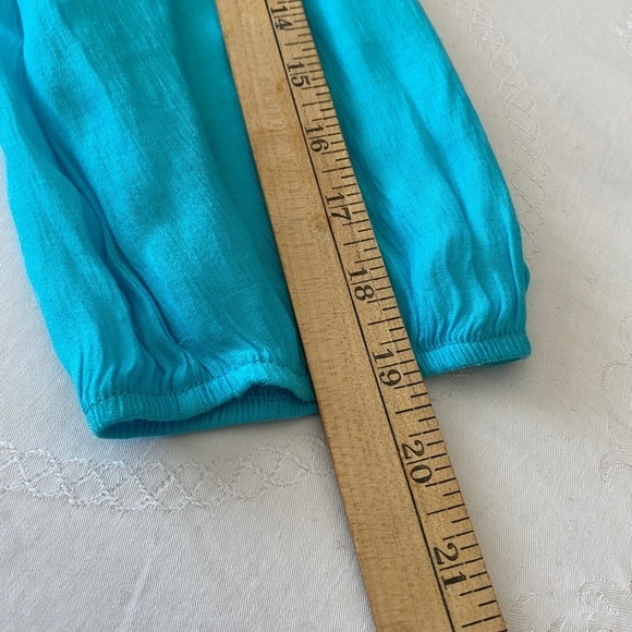 Wallis Women's‎ Aqua 3/4 Sleeve V-neck Blouse Size Small - Picture 9 of 11